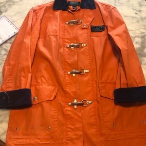 Orange & Navy Ralph Lauren raincoat